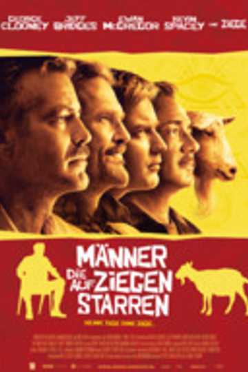 Männer, die auf Ziegen starren