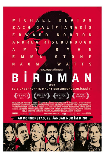 Birdman oder Die unverhoffte Macht der Ahnungslosigkeit (OmU)